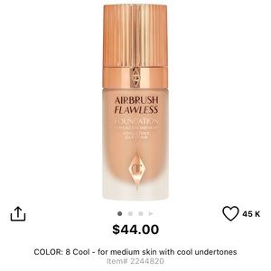 CHARLOTTE TILBURY Airbrush Flawless Foundation 8C